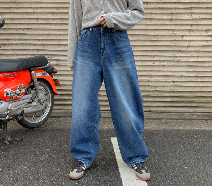 Dis 加绒松木罗缎宽灯笼裤