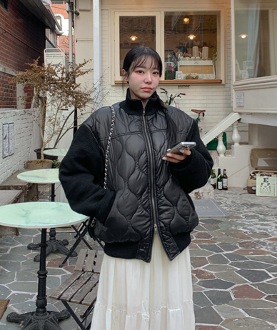 [男女通用] 瓦茨绗缝针织衬衫 羽毛针织衬衫