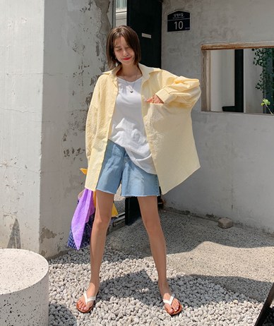 全合身口袋格子长袖衬衫