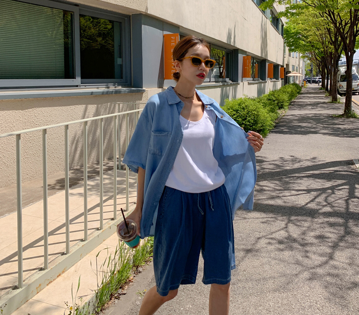 Finny Ice Tencel 牛皮色衬衫