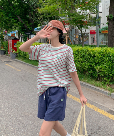 帕斯卡贴袋运动服短裤