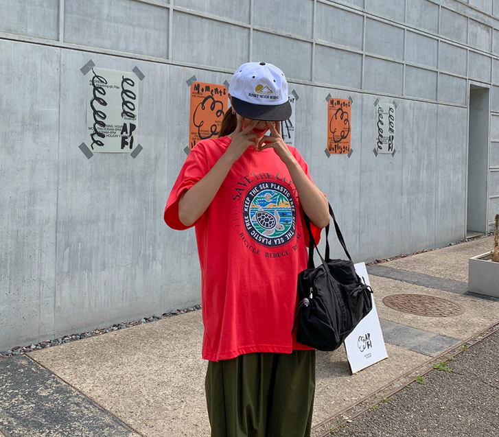 高龄印花染色T恤