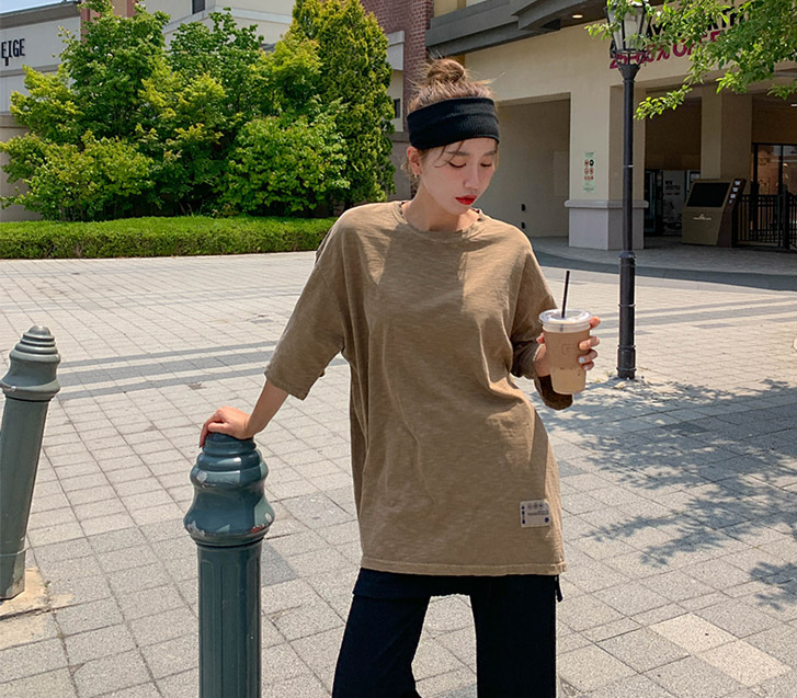 斯拉夫色素斑脂肪长袖T恤