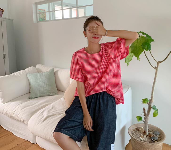 Bronde 泡泡纱短袖女式连衣裙
