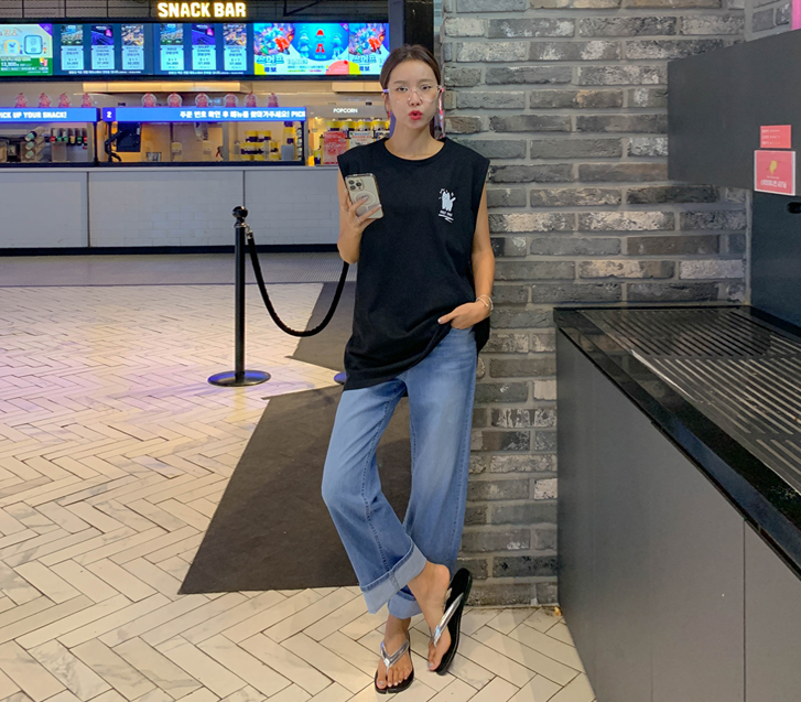 Lebo 牛色松木混纺直筒裤