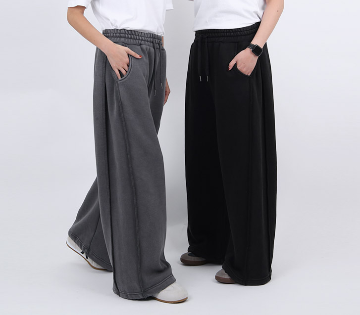 【男女通用】Salt Slip-on 水洗褶裥宽版训练裤