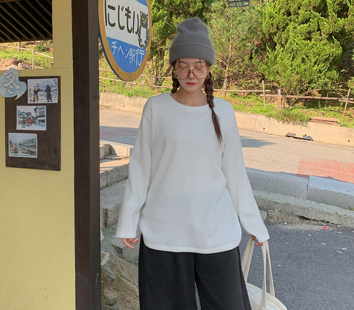 德瓦外层磨毛长袖T恤