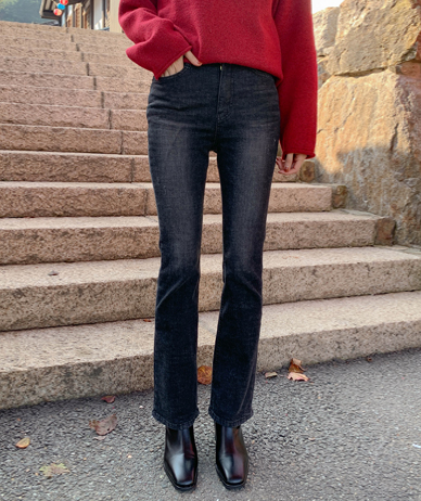 Royker 加绒松紧带微喇裤