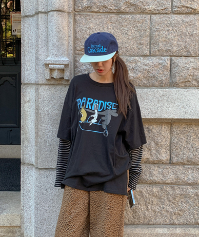 天堂染色单层长袖T恤