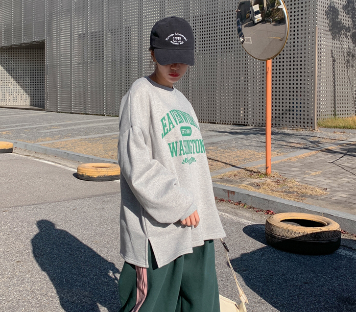 华盛顿印花染色开衩长袍