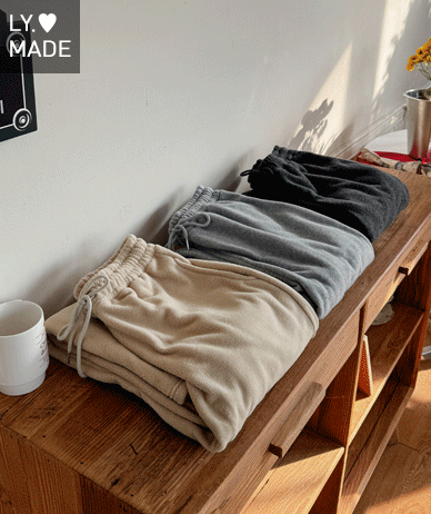 [男女通用] Renopi 双面抓绒松木混纺阔腿裤