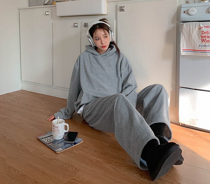 【20折特价】Renofi双面抓绒宽松款带帽T恤