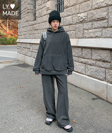 【20折特价】Renofi双面抓绒宽松款带帽T恤