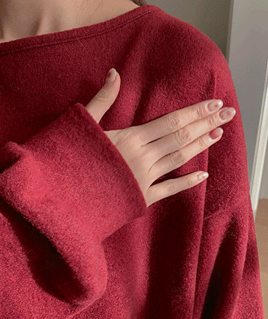 柔丝露肩外里长袖T恤衫