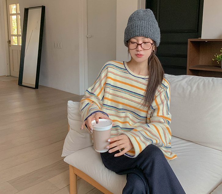 转杨基莫宽蘑菇旗长旗针织T恤