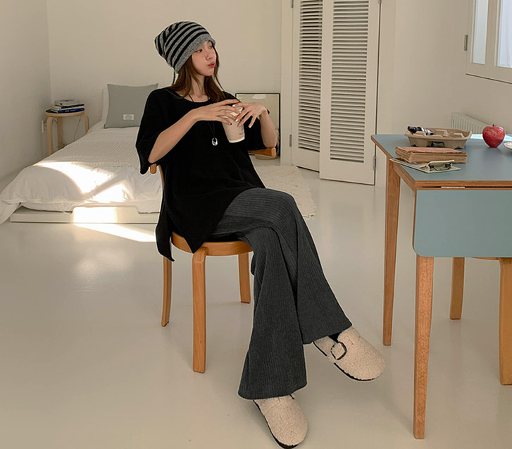 Leol 灯芯绒松果喇叭裤