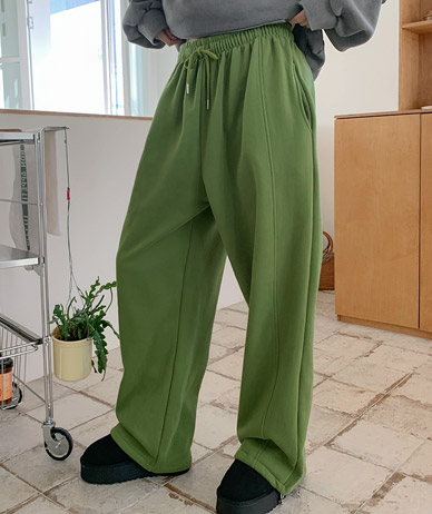 【男女通用】中开衩双排扣阔腿裤