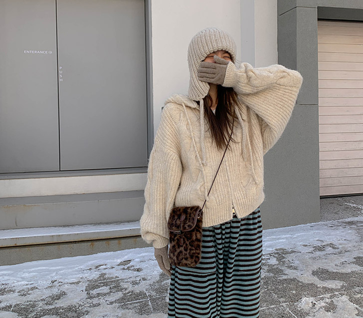 Dopai 麻花型针织衫卫衣手链夹克