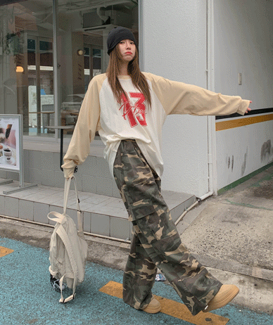 Eper迷彩工装生物洗涤防褪色宽裤