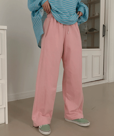 CP 剪裁双层宽版训练裤