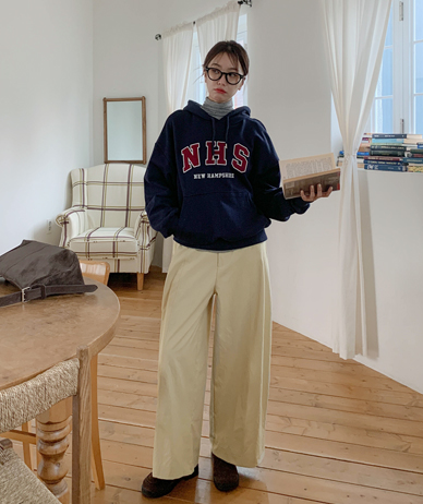 蛋形褶裥菠萝宽大宽松裤