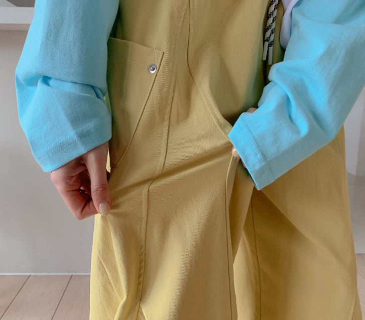 Weir弹力松腹股沟带卷边宽排气裤