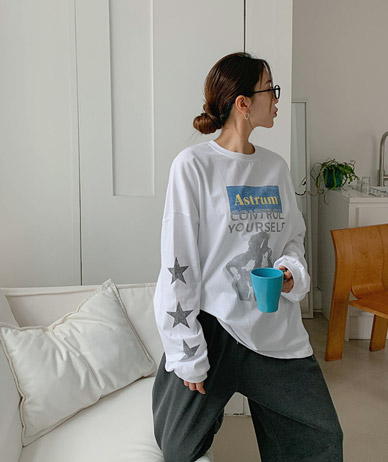 【男女通用】控制印花长袖T恤