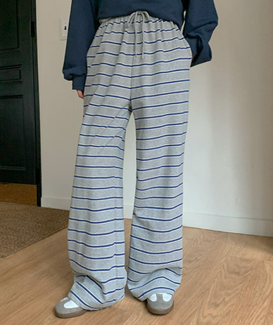 Asta 条纹宽版训练裤