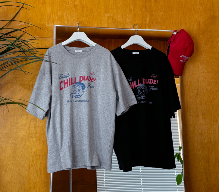 酷哥印花短袖T恤