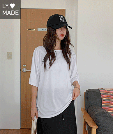 日光色船领短袖T恤