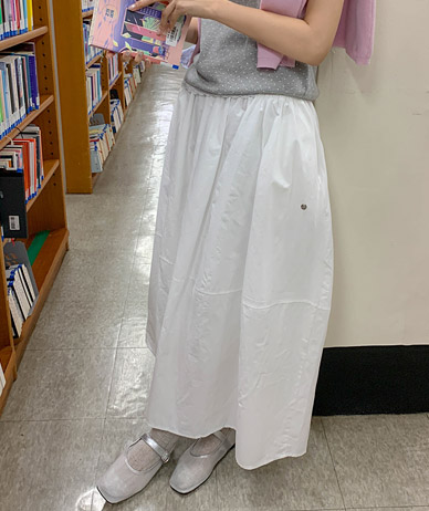 Muri棉切口运河群/喇叭裙松紧带长袍