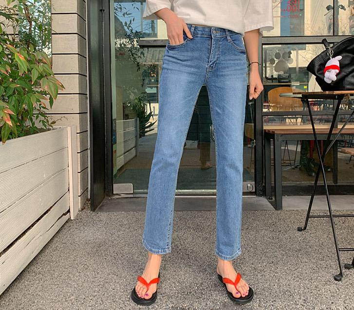 Saiton 牛肉色隐藏式松紧腰直筒裤