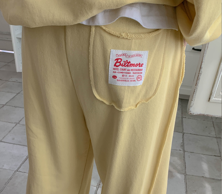 号码贴片宽版训练裤