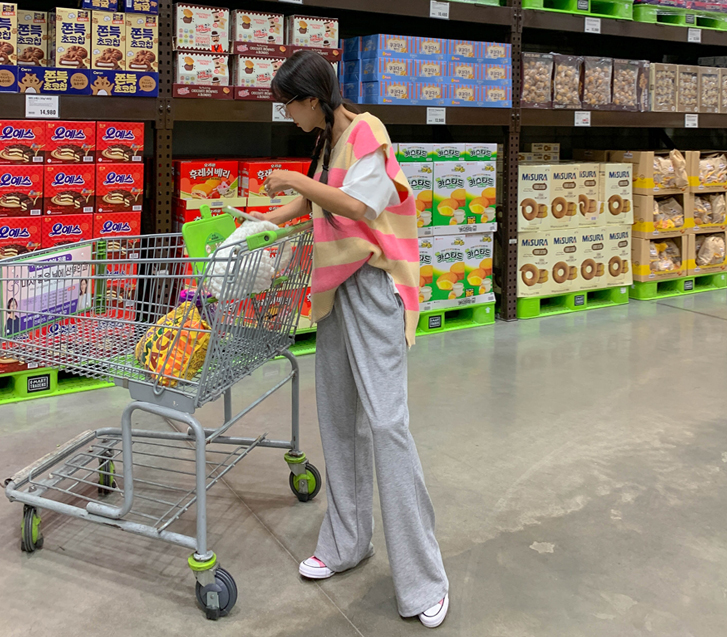 A字型紧身裤，弹性腰带