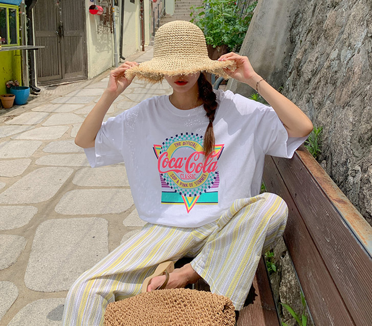 可口可乐味印花染色服装