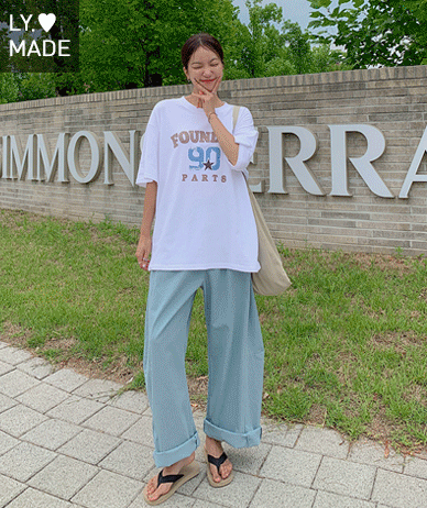 【男女通用】Founded 90 Crack Print Wide Pine Pattern Short Sleeve T-shirt