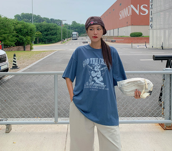 【男女通用】天使印花短袖长袖T恤