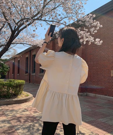 Rose的泡泡袖女士睡袍