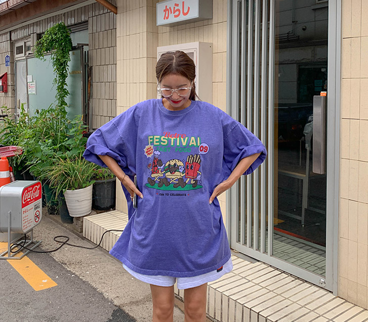 [男女通用] 食用色素短袖长T恤
