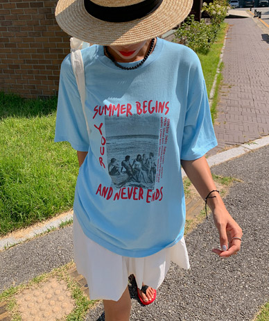 夏季花短袖T恤