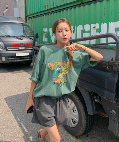 [男女通用] 动物裂纹颜料短袖长袖T恤