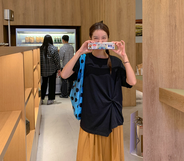 Seti 对角线 Kink 短袖 T 恤衫