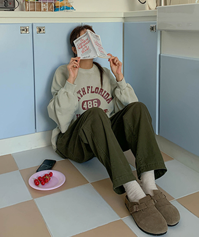 [男女通用] North 486 Nayeom 颜料宽蘑菇印花运动服