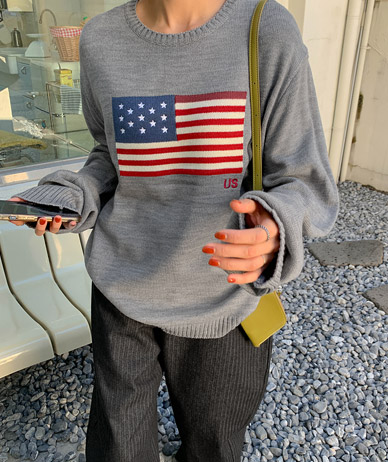 [Unisex]USA Intasha 圆领款针织衫