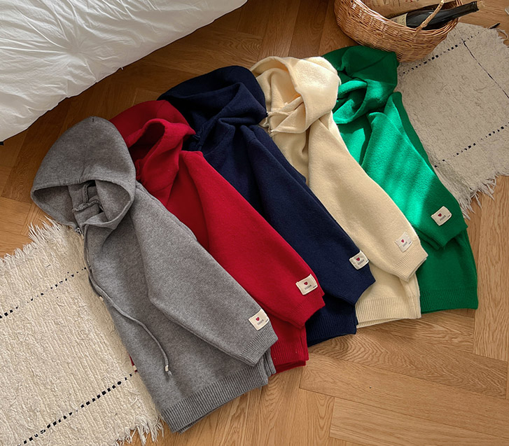 爱心袖贴花针织衫 卫衣 开衫