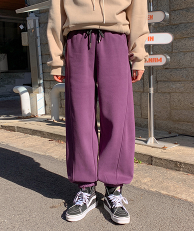 Label 配色貂皮慢跑训练裤