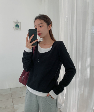 河流外层长袖T恤