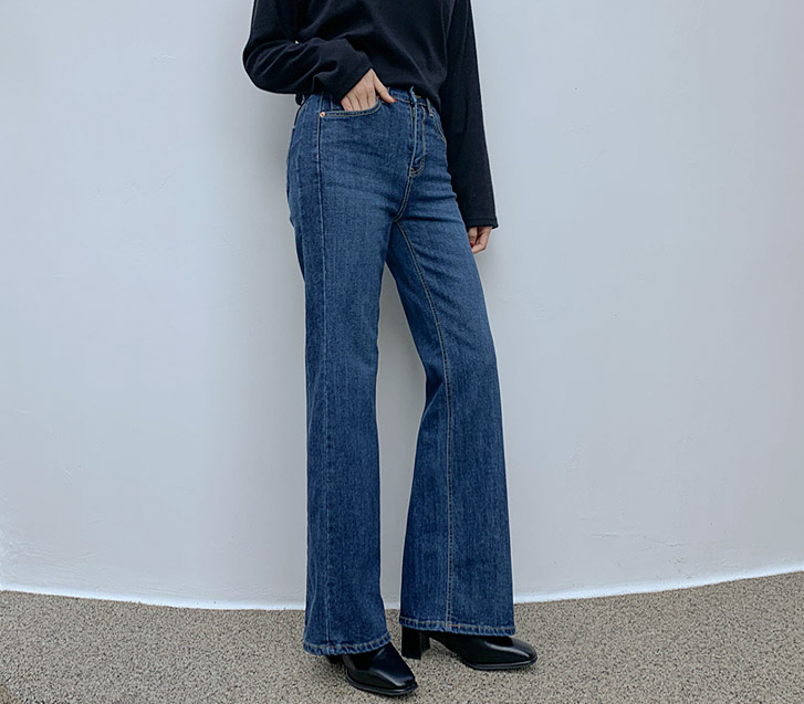 Chen's Ga-Sung 牛皮拼接松木喇叭裤