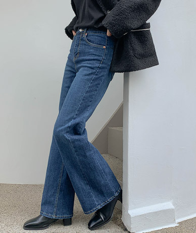 Chen's Ga-Sung 牛皮拼接松木喇叭裤