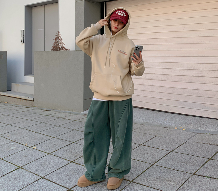 【男女通用】Kao Pig 剪裁凸起绒宽版乒乓球裙训练裤